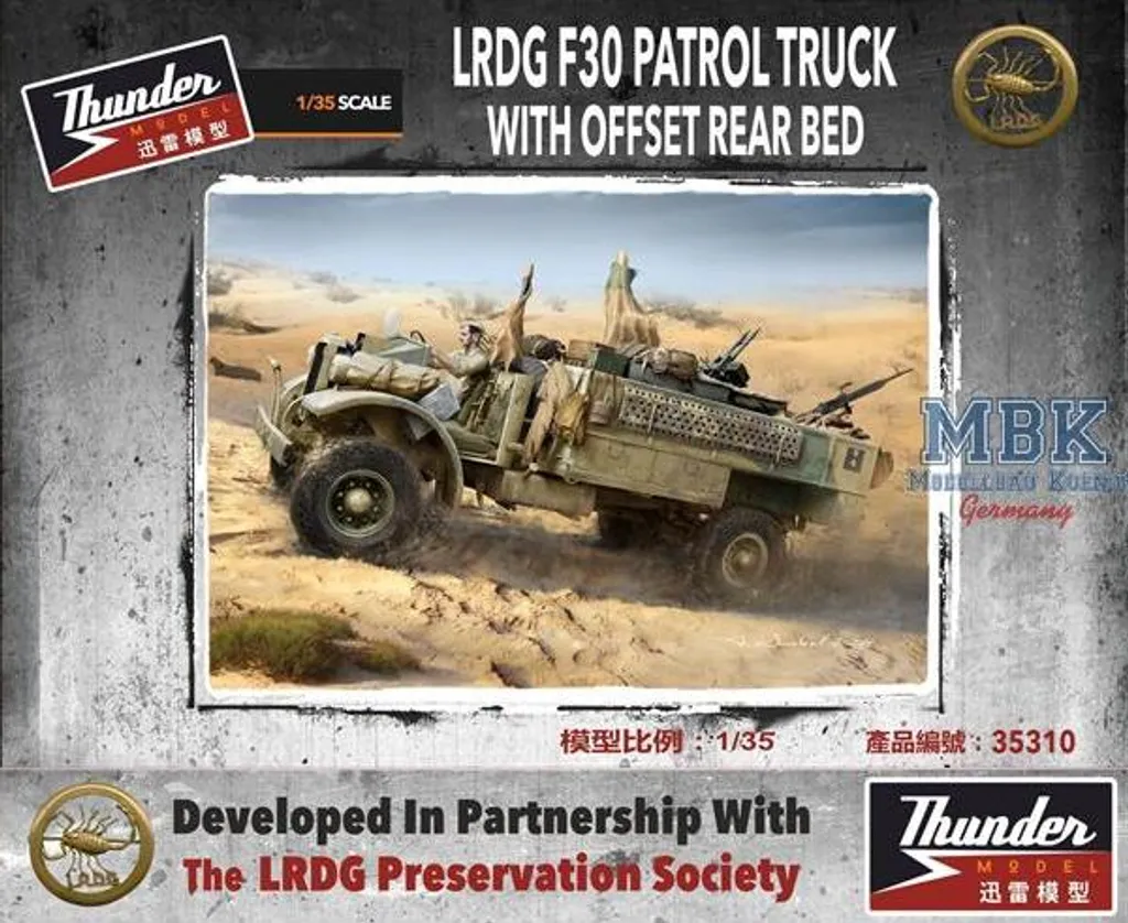 Kit Camion Ford F30 LRDG 1/35 Thunder Models : Détails Authentiques Enfin Accessibles