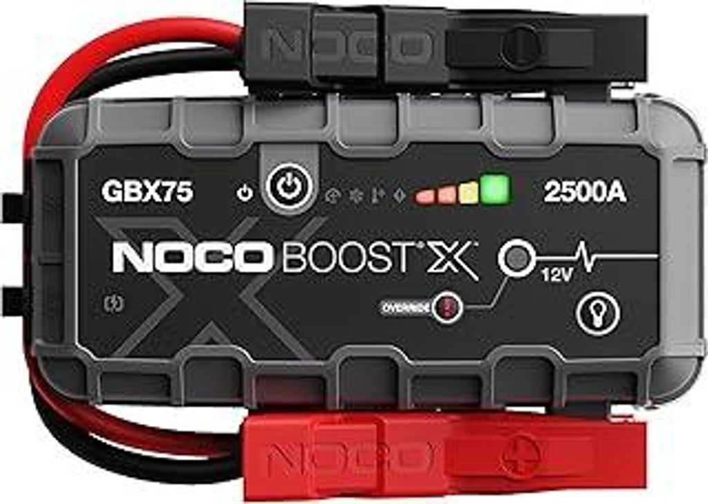 NOCO Boost X GBX75: 2500A UltraSafe Starthilfe Powerbank – 12V Lithium-Starthilfegerät & Starterkabel – Tragbarer Booster für Benziner bis 8,...