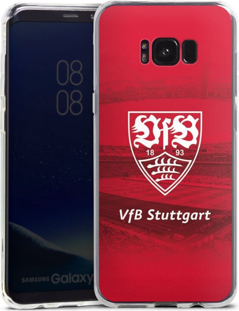 DeinDesign Handyhülle für Samsung Galaxy S8 Plus Silikon Hülle Case Smartphone Schutzhülle Offizielles Lizenzprodukt Stadion VfB Stuttgart