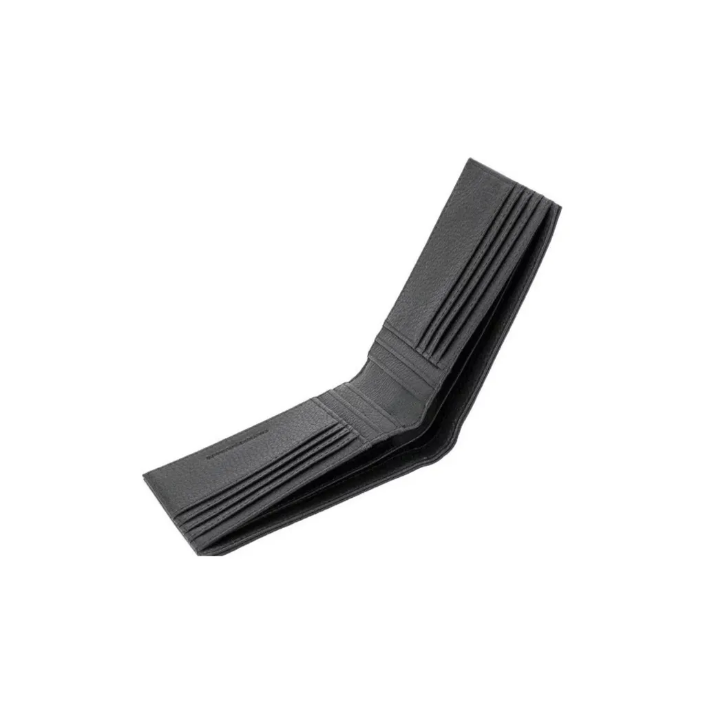 Portefeuille pour homme Armani en cuir véritable noir - Modèle Luxe - 5