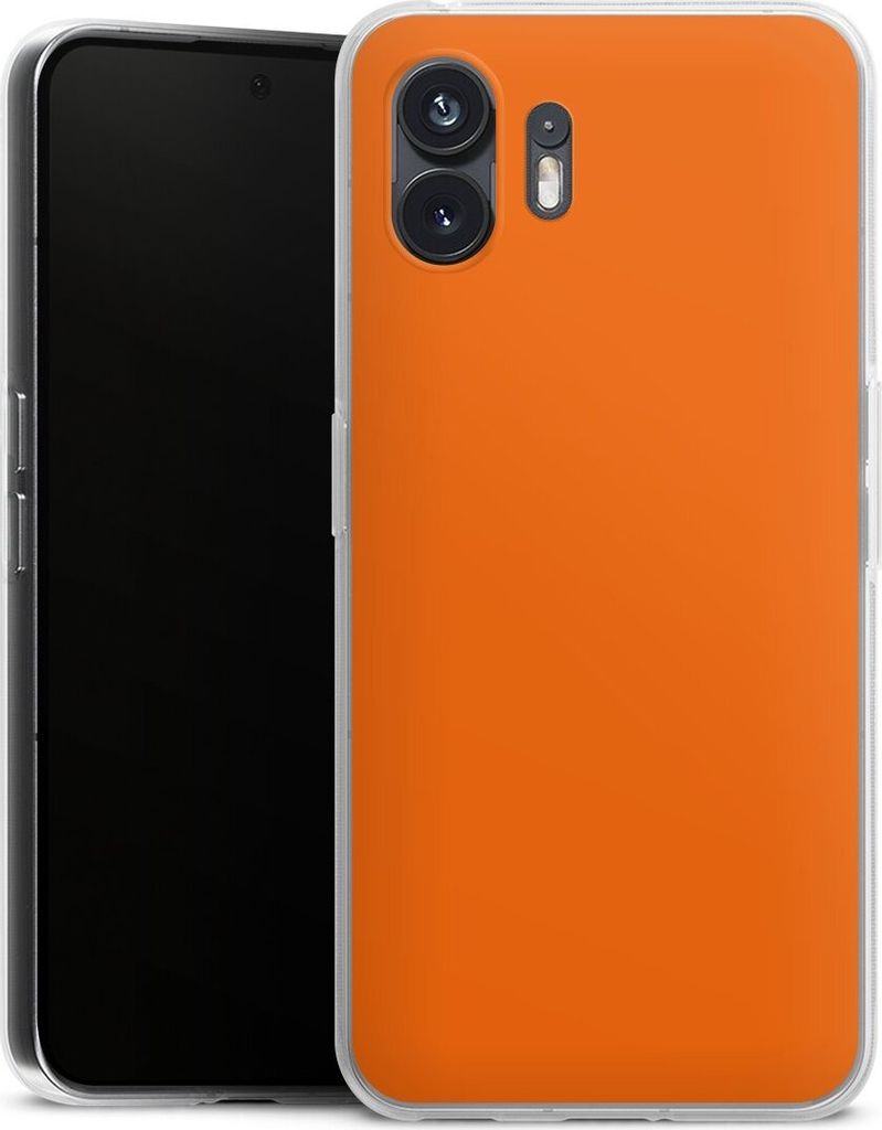 DeinDesign Handyhülle für Nothing Phone 2 Silikon Hülle Case Smartphone Schutzhülle Farbe einfarbig orange