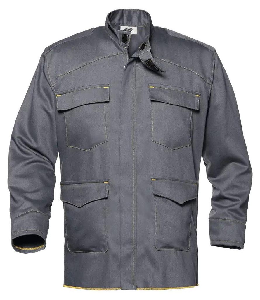 Sir Safety Metal Splash Schweißerjacke flammhemmend antistatisch grau, L, Grau