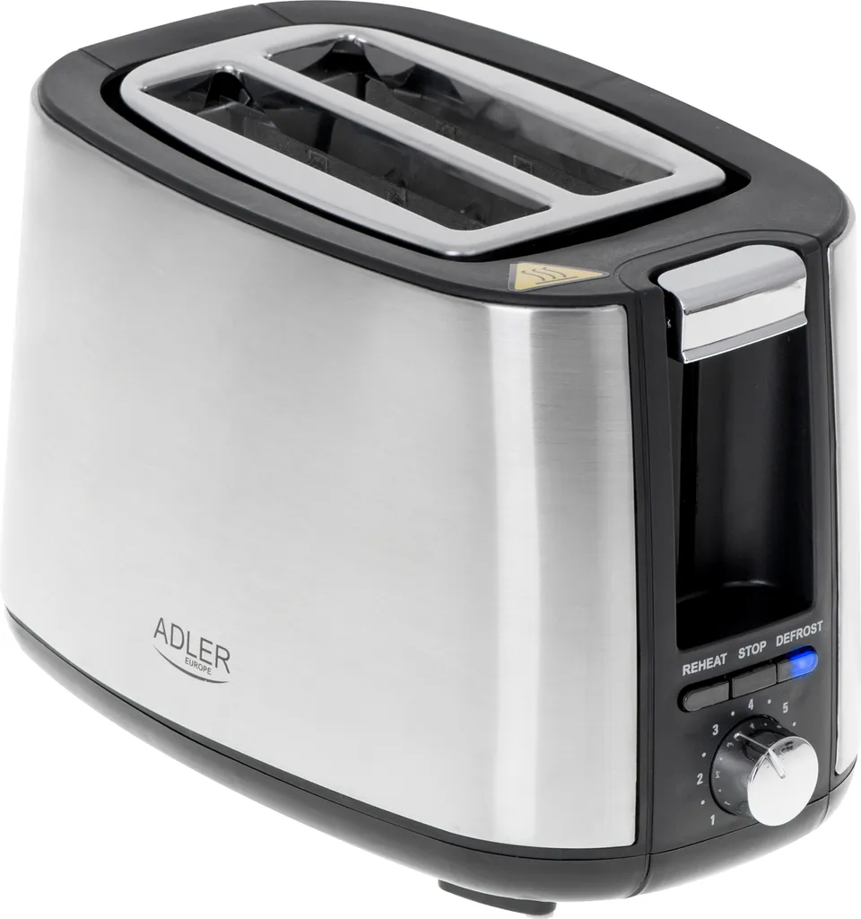 Grille-pain automatique 2 tranches Adler AD 3214 blanc au design compact