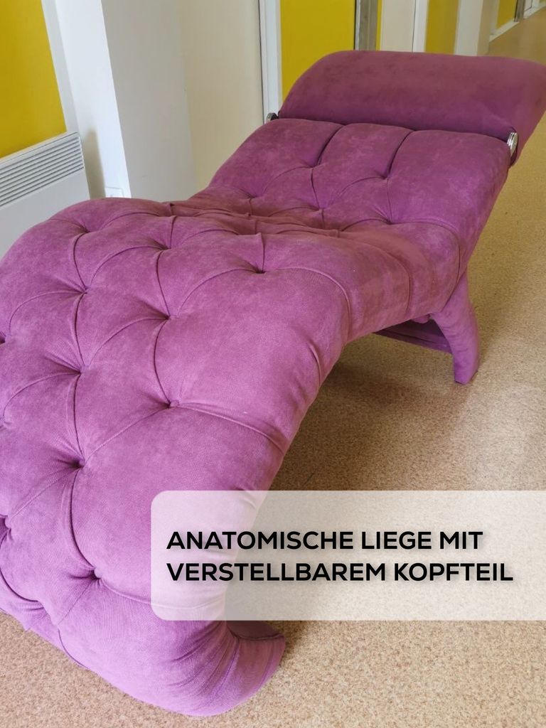 Handgefertigte Sessel - Relaxliege mit verstellbarem Kopfteil, 175x70x65, Velvet Ergonomisch Chaiselongue (Sofa, Liege), Holzrahmen, pink