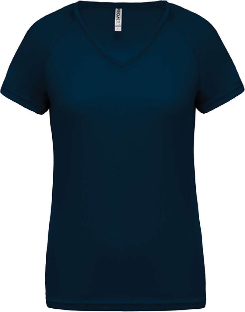 Proact Damen Sport T-Shirt Fitness Training Short Sleeve Jersey Shirt, Größe:L, Farbe:Sporty Navy