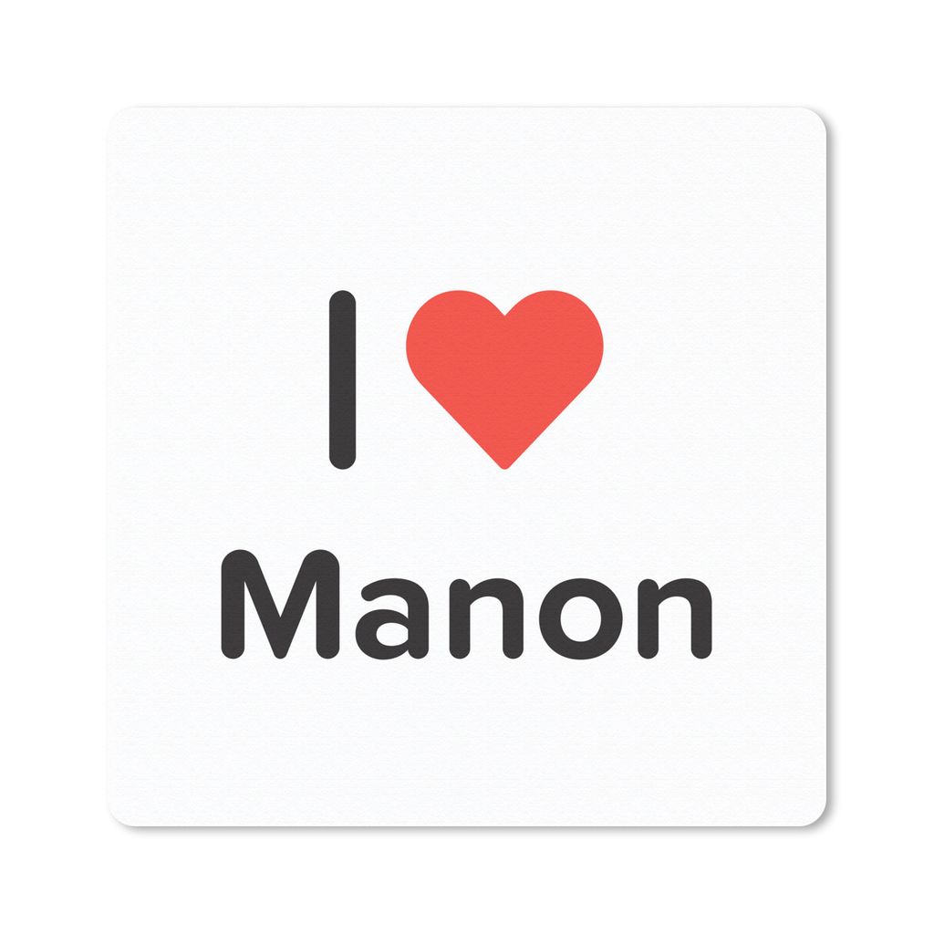 MuchoWow Mauspad Mousepad Ich liebe - Manon - Mädchen 20x20 cm - Mousepads - Maus Mat - Pad - Mausunterlage - Desk Mat - Bureauartikeln