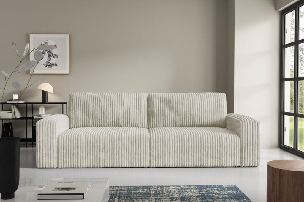 Furnisell Cord Schlafsofa Sofa mit Bettkasten "FANO", Produktbild 