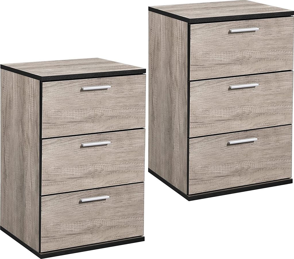 Yaheetech 2 x Nachtschrank Kommode Boxspringbett, Produktbild 