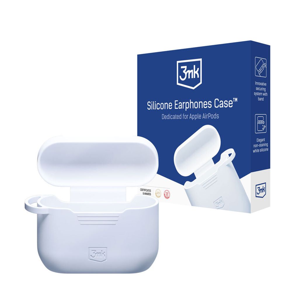 3mk Silicone earphones weiss case Schutzhülle Kopfhörer-Zubehör für Apple AirPods Pro