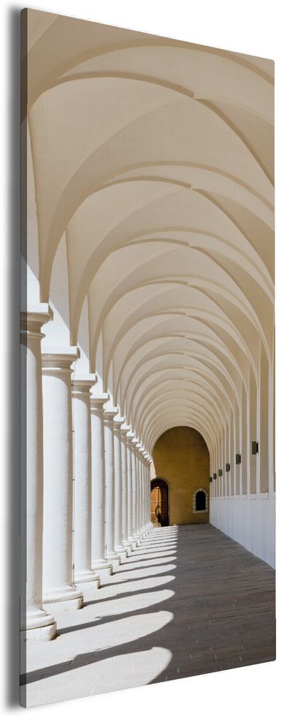 Wallario Premium Leinwandbild Gewölbegang in Größe 60 x 150 cm