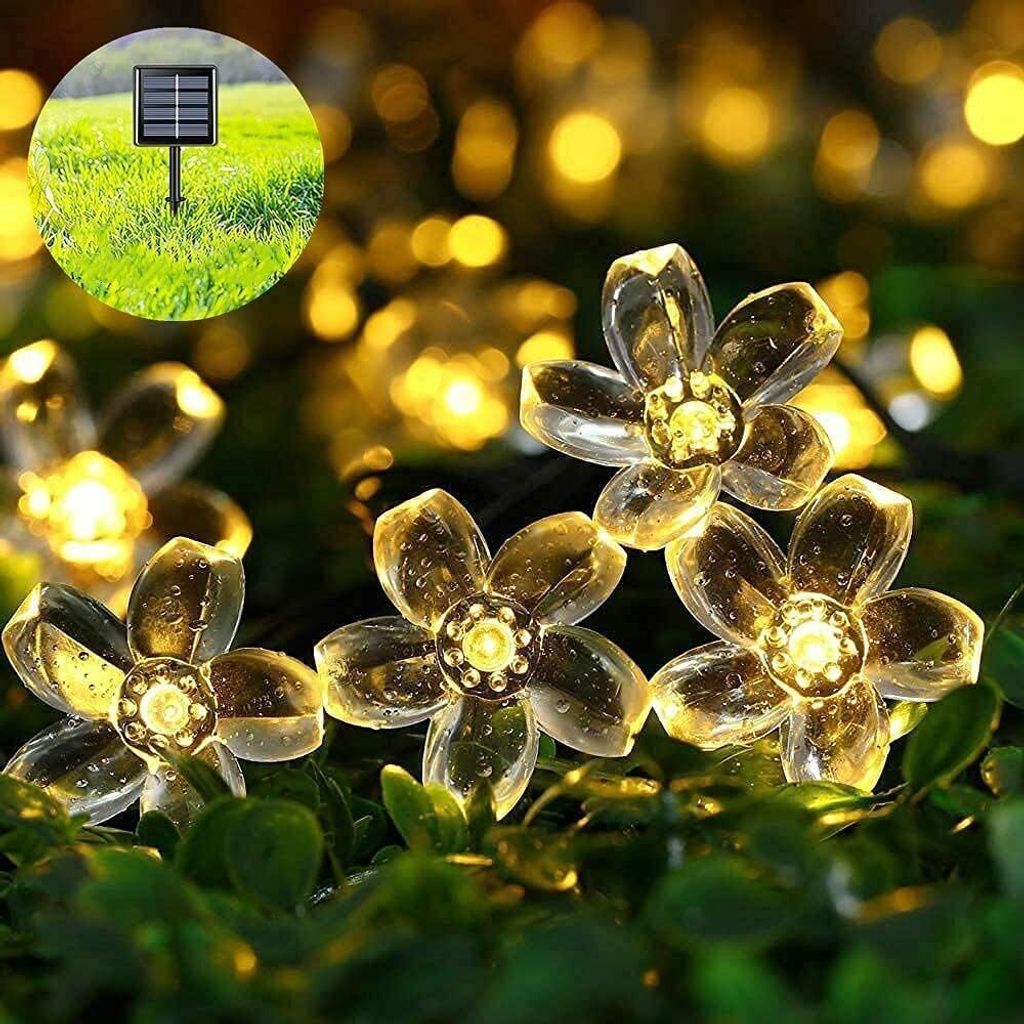 ALSTER HERZ® LED Solarlichter im Blumenform, 5m, Produktbild 