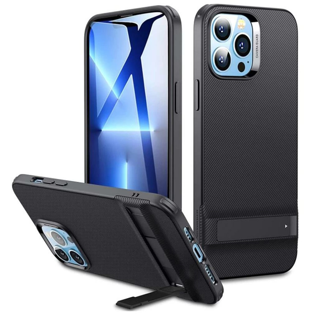 ESR Air Shield Boost - Apple iPhone 13 Pro Stoßfeste Hardcase Hülle + Ständer - Schwarz