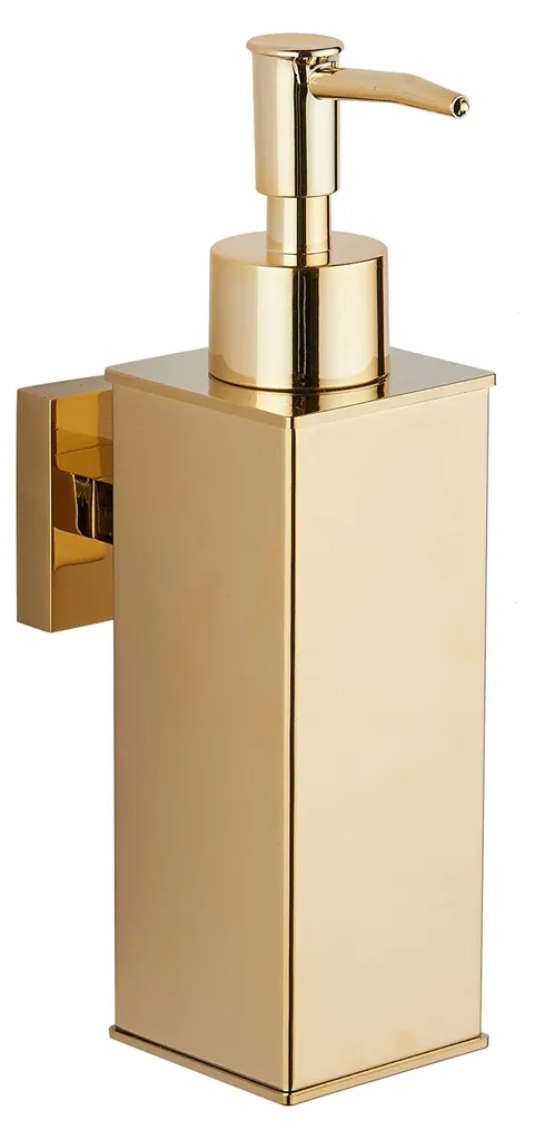 Distributeur de savon mural en inox doré anti-goutte pour laver les mains