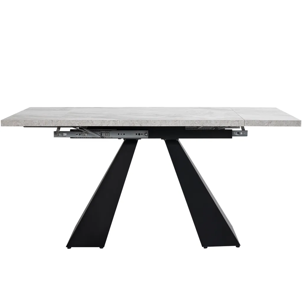 Table Grise Extensible Gain de Place : Solution Repas et Bureau 2-en-1 - 7