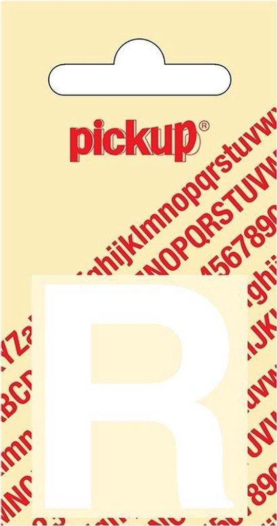 Helvetica Aufkleber 40 mm Aufkleber weißer Buchstabe r Pickup