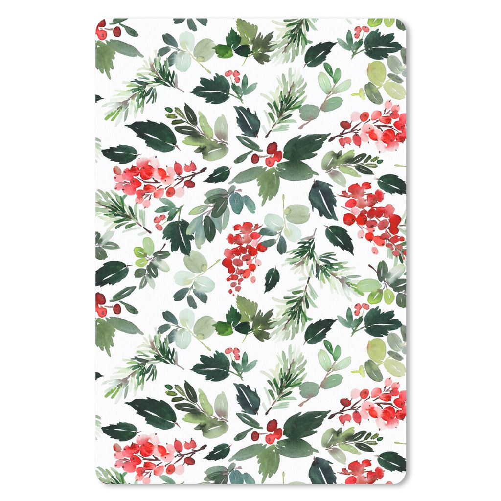 MuchoWow Mauspad Mousepad Pflanzen - Beeren - Muster 40x60 cm - Mousepads - Maus Mat - Pad - Mausunterlage - Schreibtisch Accesoire