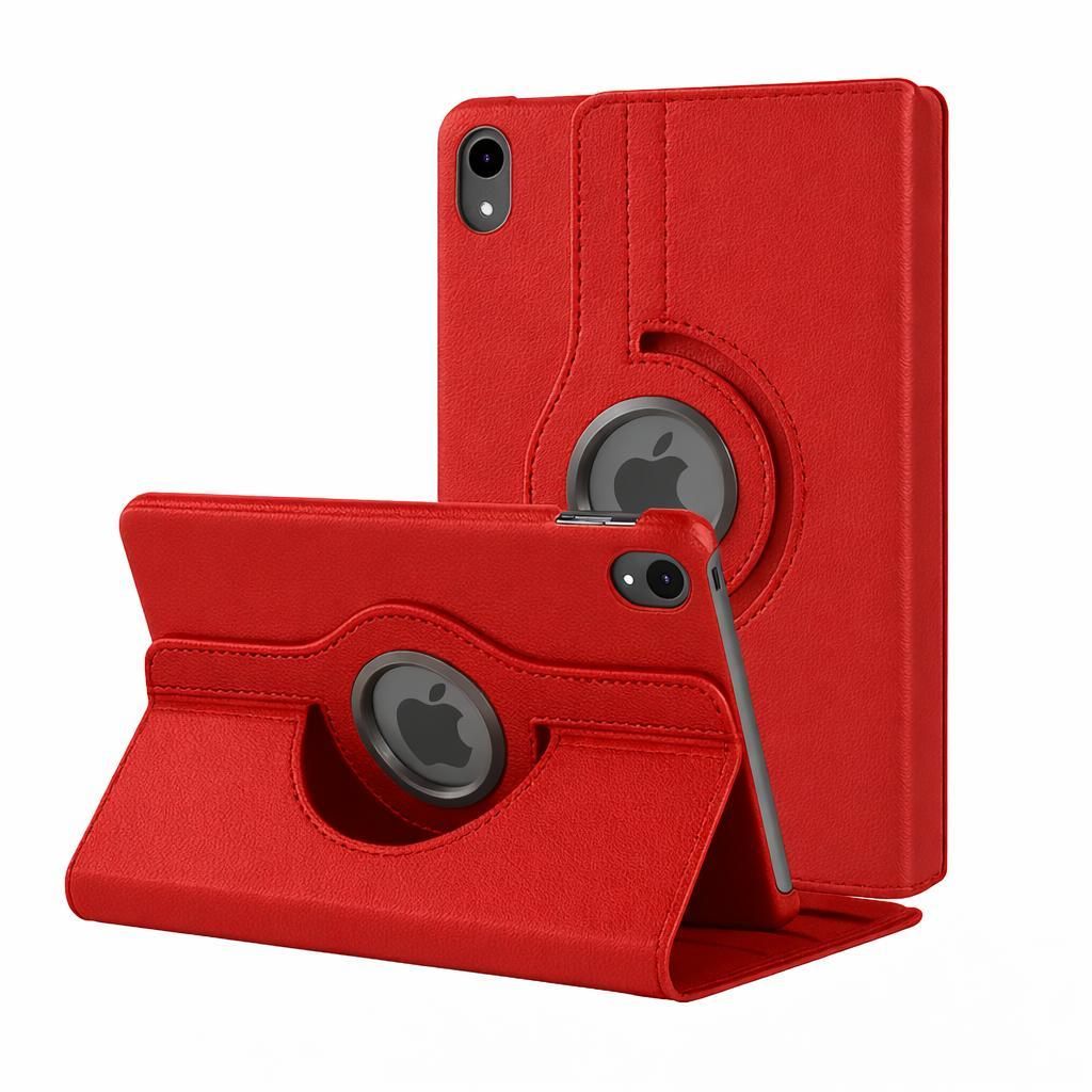 360° Schutzhülle für Apple iPad Air 13" Zoll 2026 (M4) 2025 (M3) 2024 (M2) Cover Etui Tasche schlanke Hülle Schwenkbar Drehbar Stand Hülle - Rot