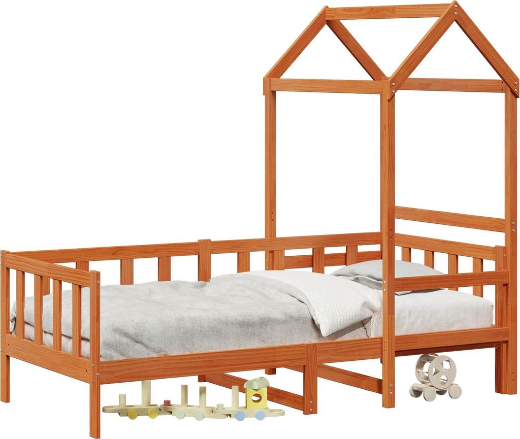 vidaXL Tagesbett Set 2 pcs Wachsbraun Massives Kiefernholz
