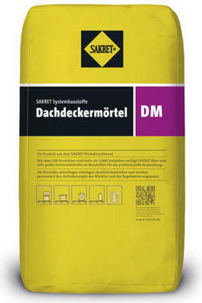 SAKRET Dachdeckermörtel DM ziegelrot 25 kg Produktbild 