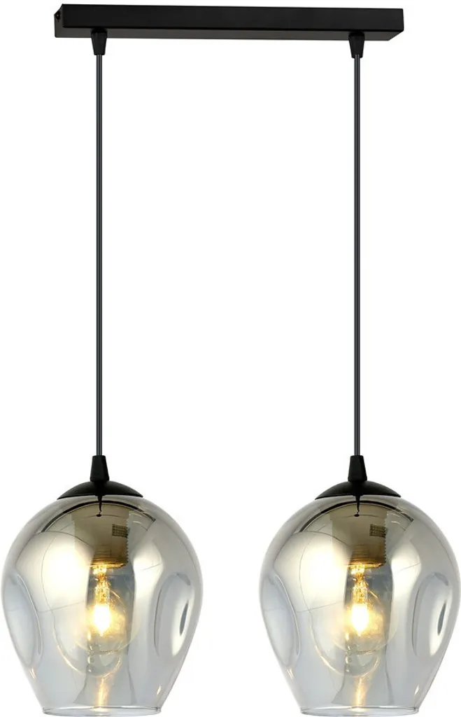 Suspension pour Table à Manger ISTAR 2 - Éclairage Salon Noir 2xE27