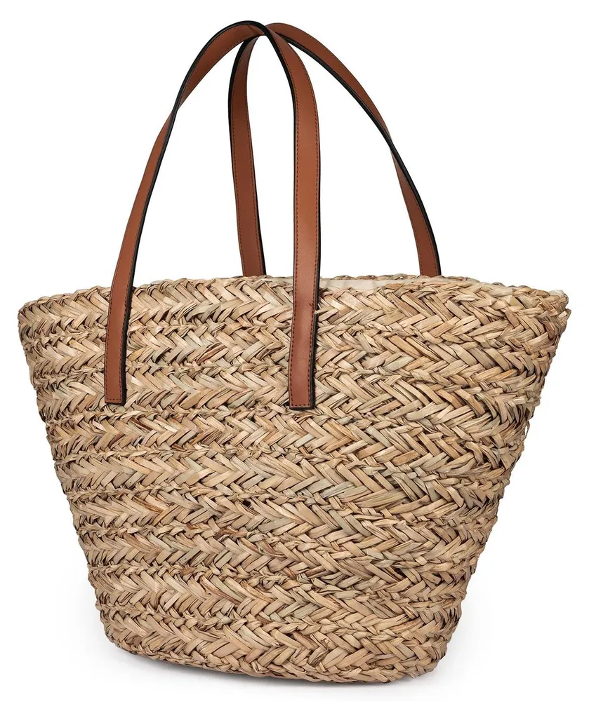 Sac Cabas Femme en Paille Beige Bali Shopper ROECKL Idéal pour l'Été