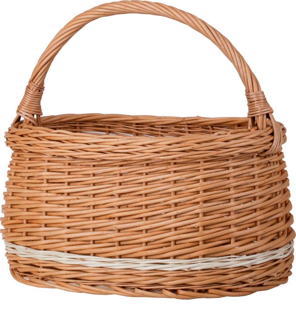 Einkaufskorb / Geschenkkorb aus Weide 41x28 H19/37 CM