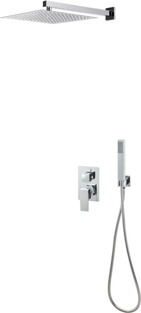 Système de douche Acier 201 Argent anti-corrosion pour eau calcaire