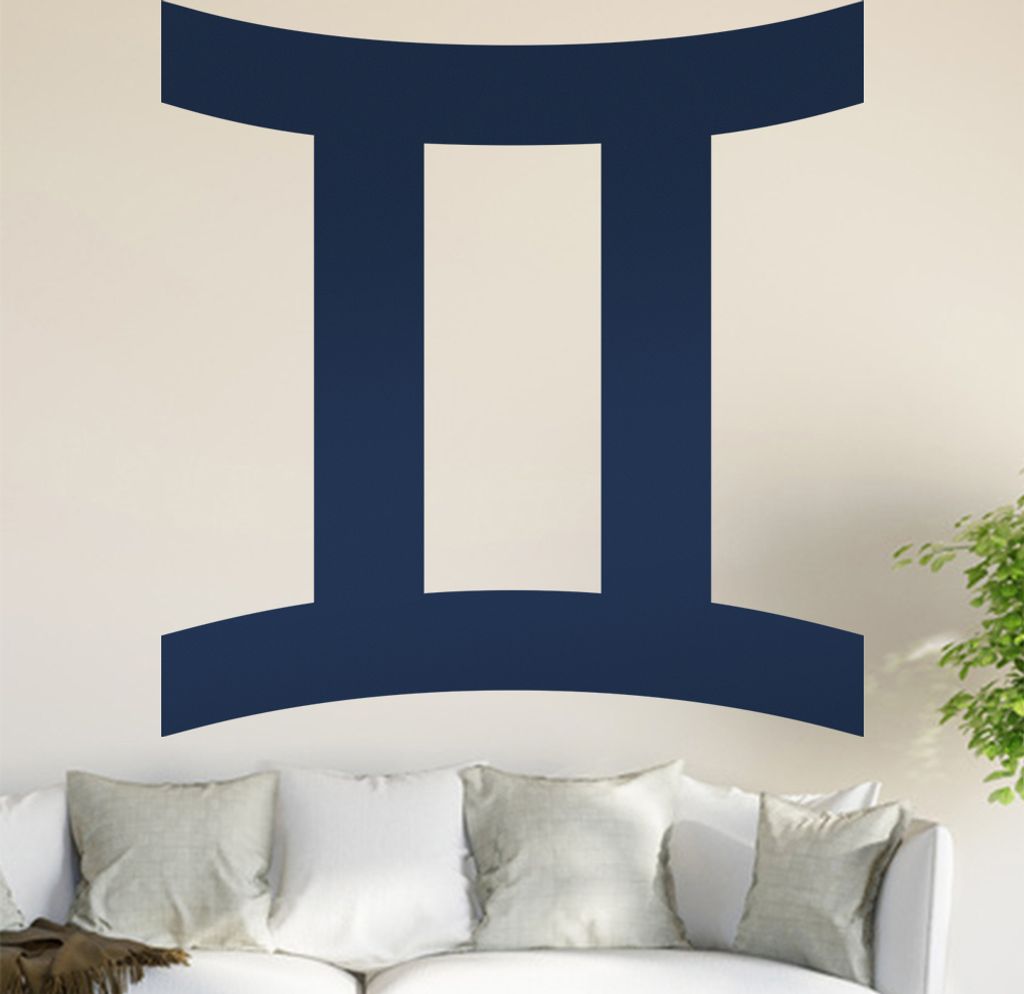 Sternzeichen: Zwillinge Wandtattoo in 6 Größen - Wandaufkleber Wall Sticker - Dekoration, Küche, Wohnzimmer, Schlafzimmer, Badezimmer