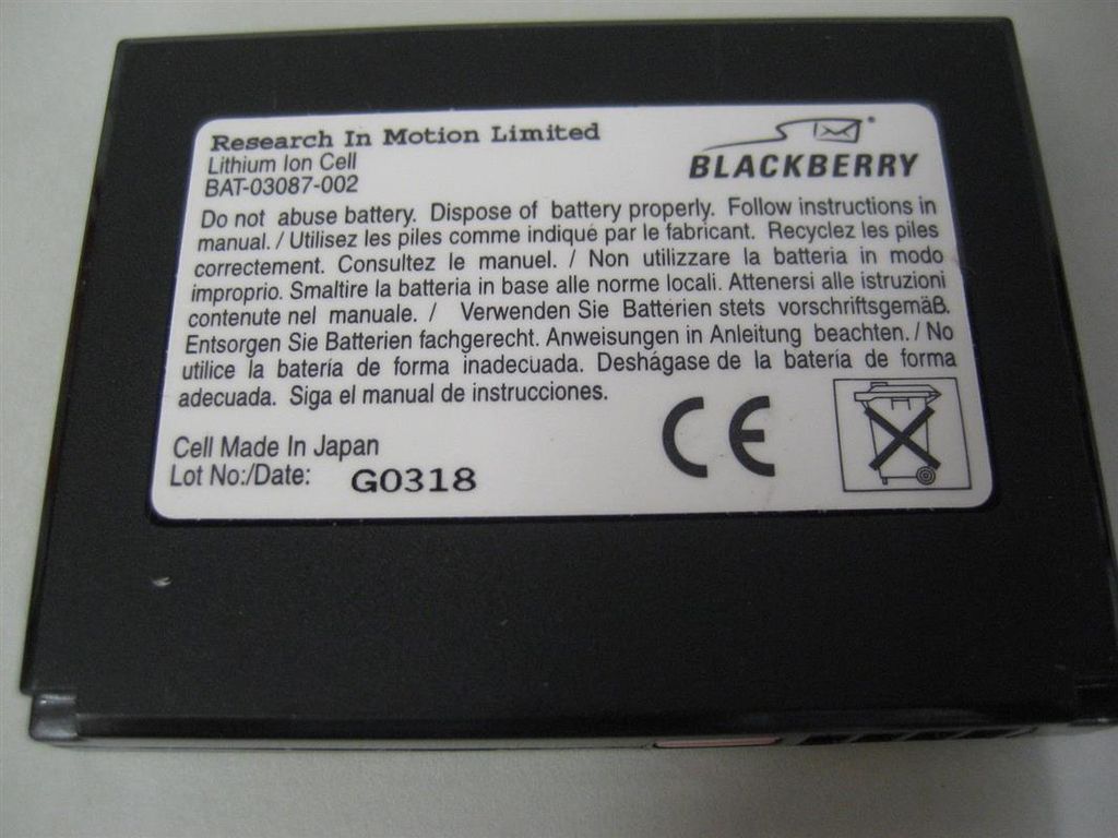 Original Blackberry BAT-03087-003  Akku für 6210, 6220, Produktbild 
