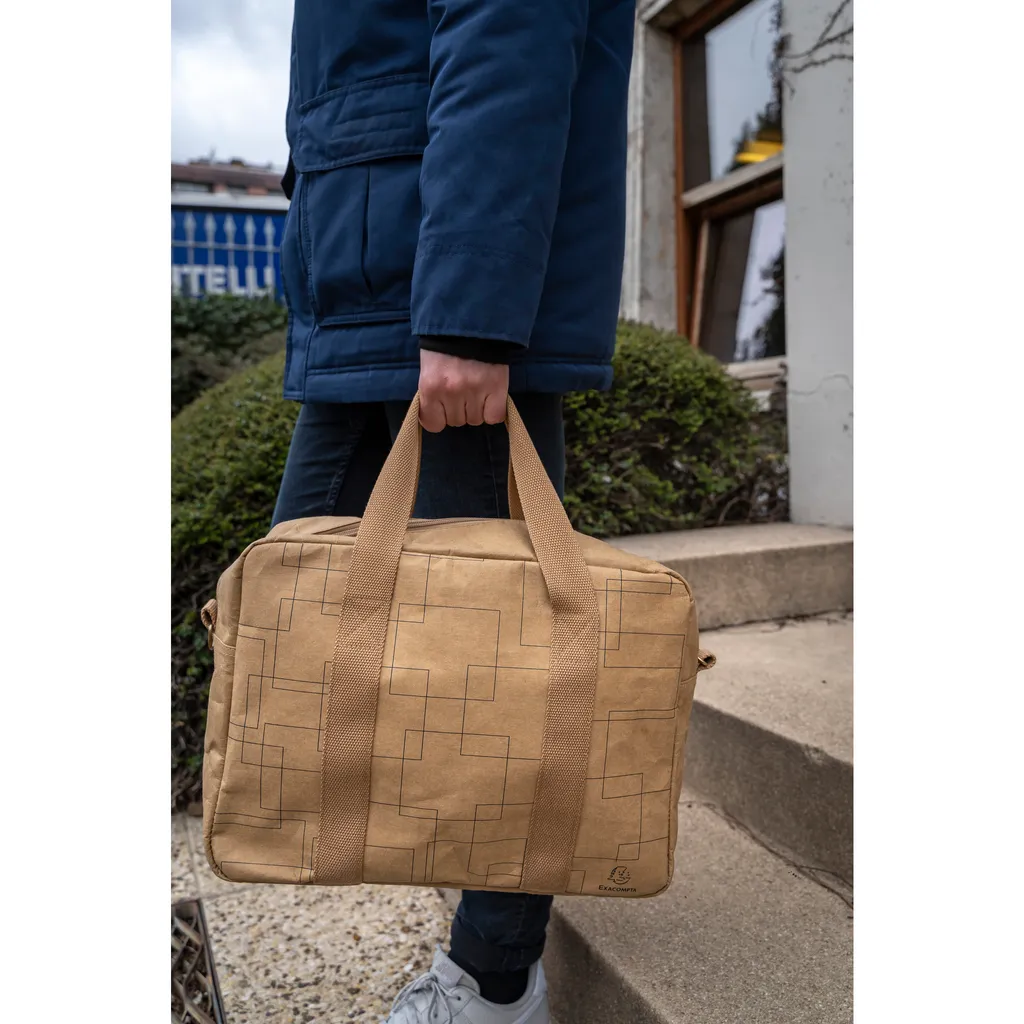 Sac de cours et bureau Exacompta Eterneco marron aspect cuir chic