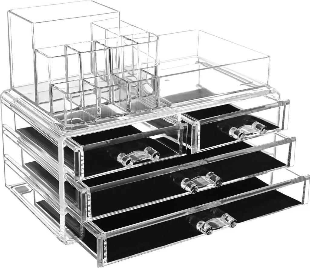 Box Organizer Cosmetici Acrilico 4 Cassetti - Ordine Bagno Immediato