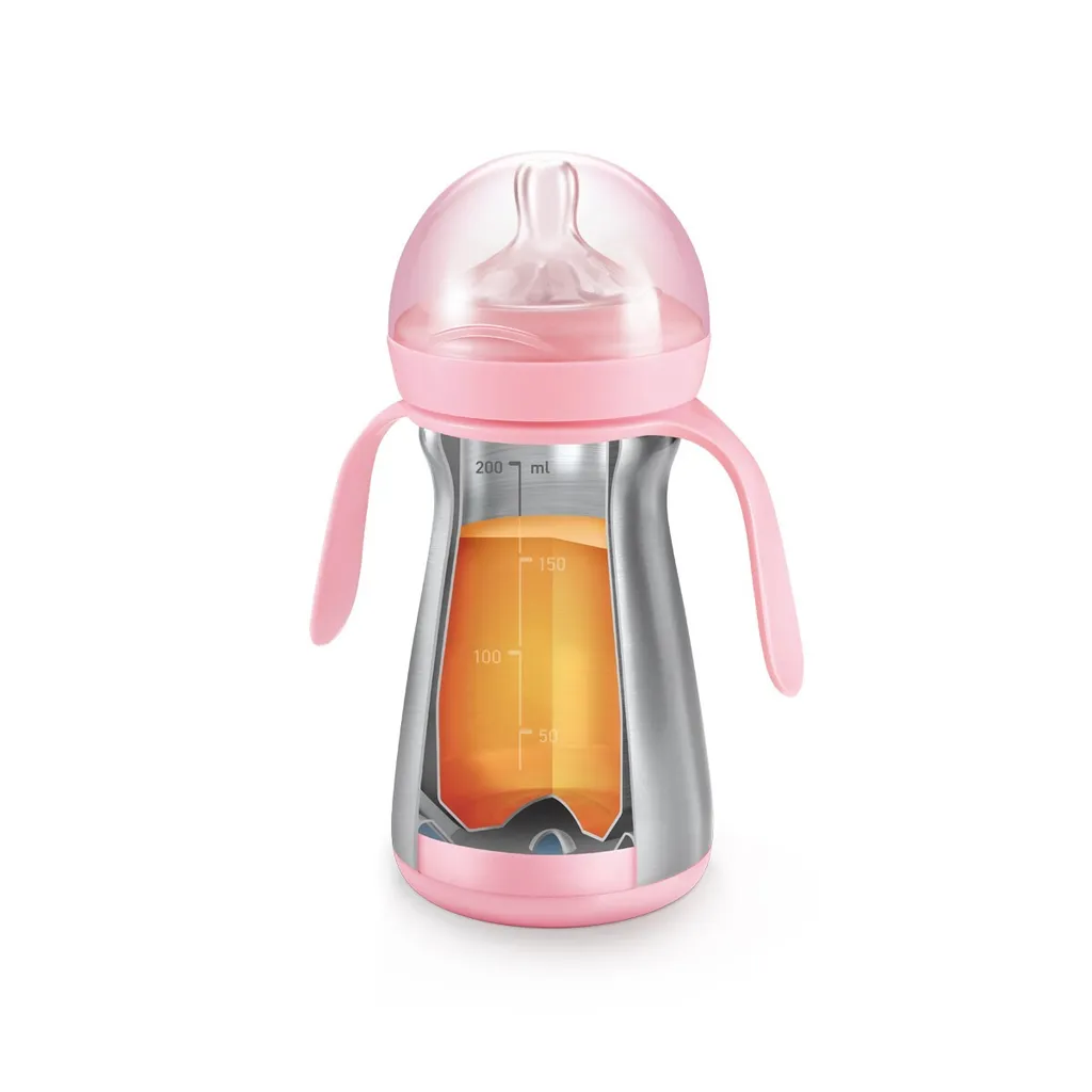Gourde Isotherme Enfant Tescoma 200 ml Rose Petit Format Inoxydable