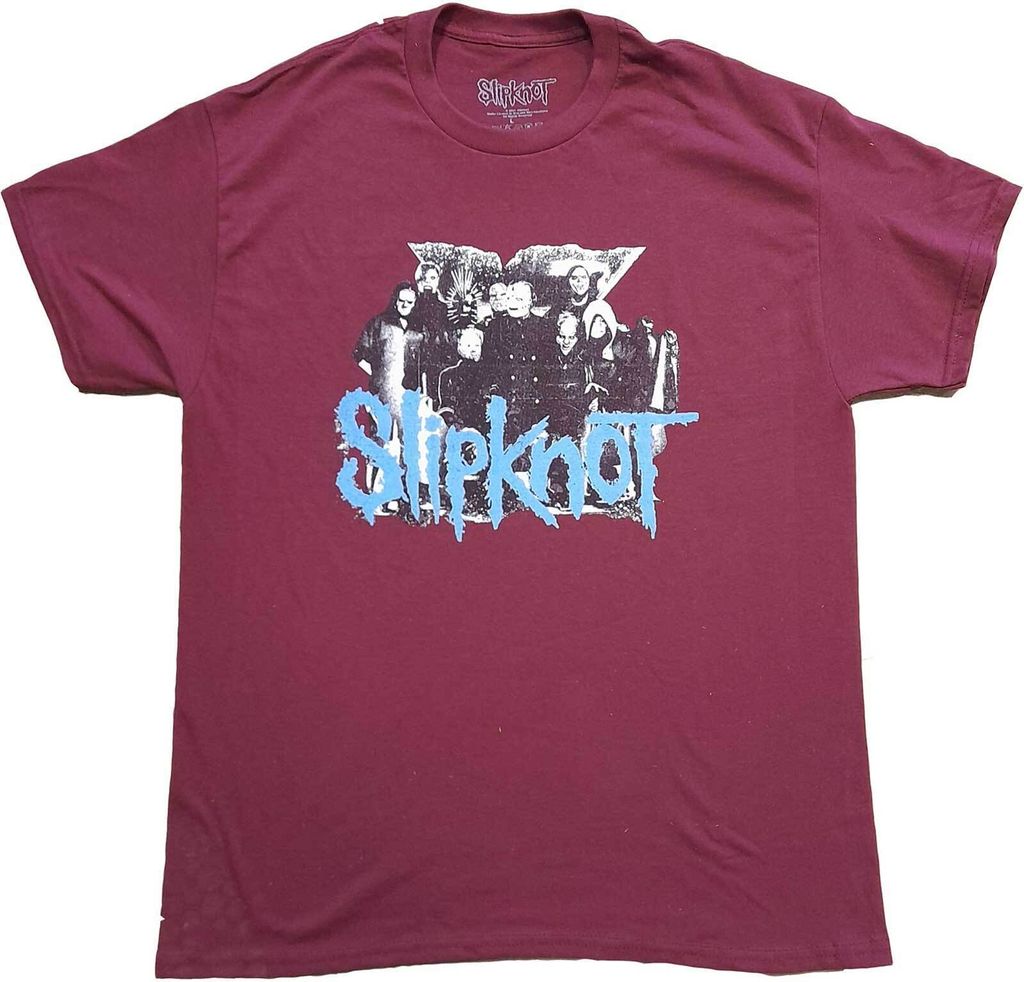 Slipknot - T-Shirt Logo für Herren/Damen Uni RO4588 (M) (Weinrot)