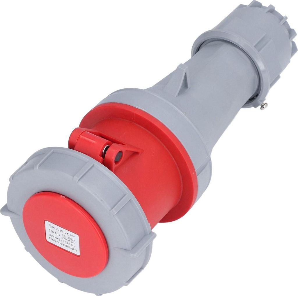 63A IP67 Wasserdichter Industrie-Stecker – 5-poliger (3P+N+E) Luftfahrt-Stecker für AC 220-380V/240-415V, robust & staubdicht