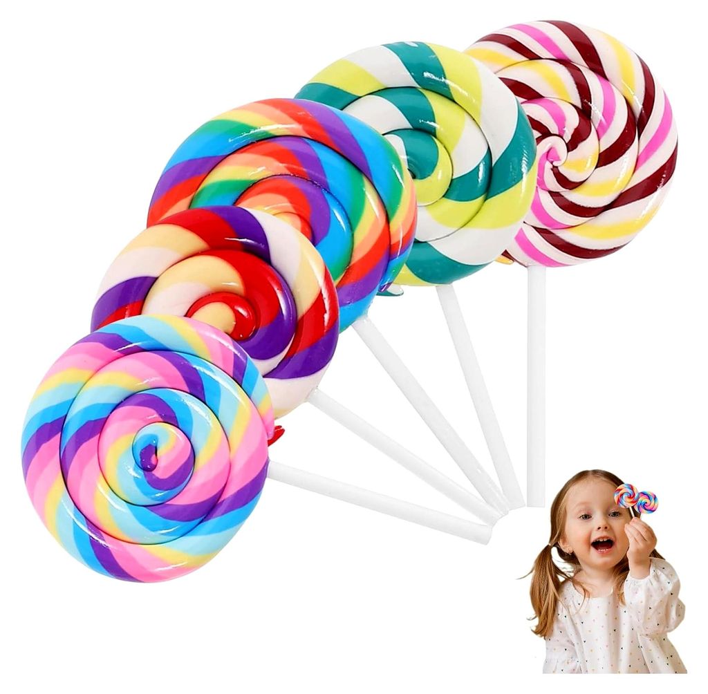 Schmuck Handwerk Simulation Mobile Schrein Verschönerungen Weiche Süßigkeiten Strudel Lutscher Regenbogen Zubehör Scrapbooking Photot Polymer