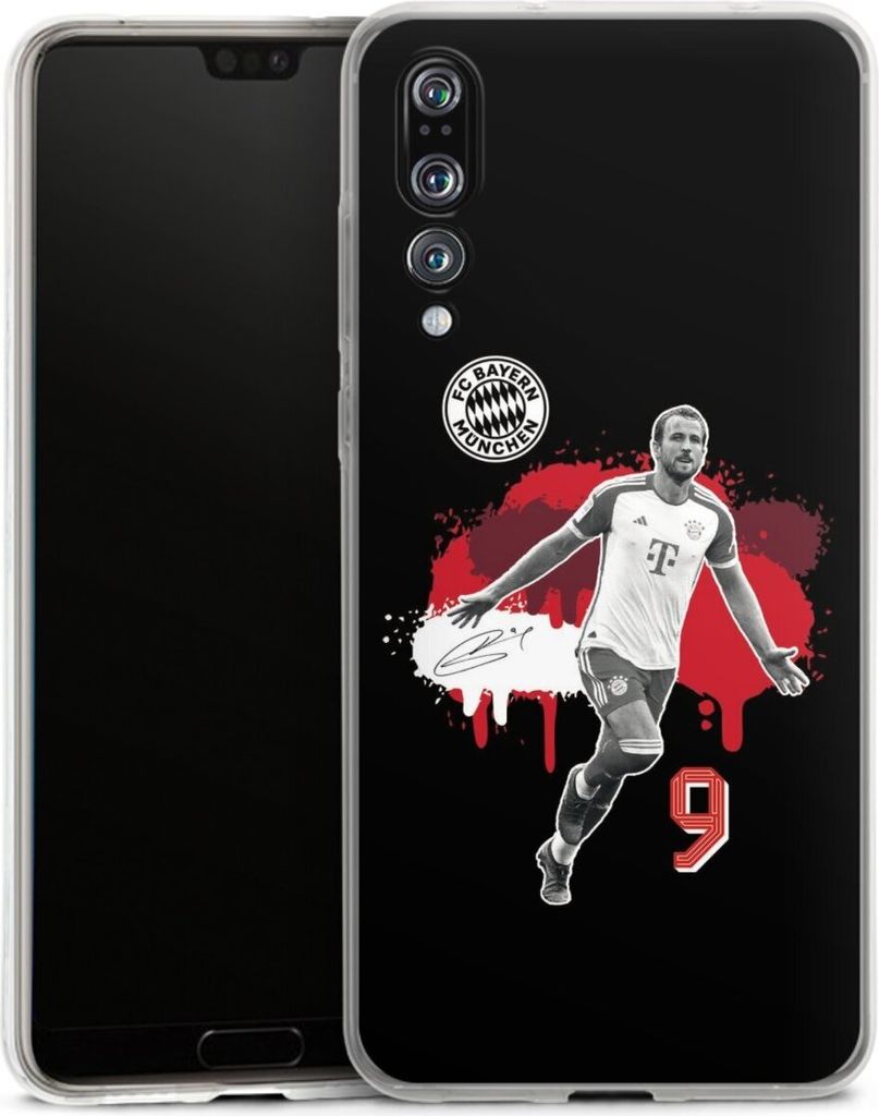 DeinDesign Handyhülle für Huawei P20 Pro Silikon Hülle Case Smartphone Schutzhülle FC Bayern München Offizielles Lizenzprodukt Harry Kane