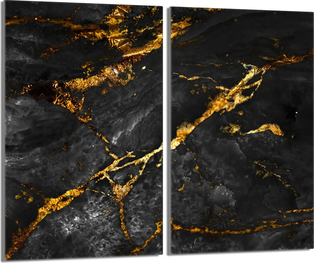 Piastre Coprifornelli Vetroceramica 30x52 - Marmo Oro Vetro Temperato