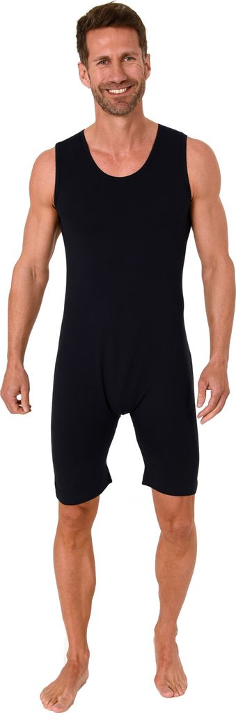 Pflegebody Ärmellos UNI, kurzer Pflegeoverall ohne Ärmel - mit Rückenreißverschluss ; navy , M