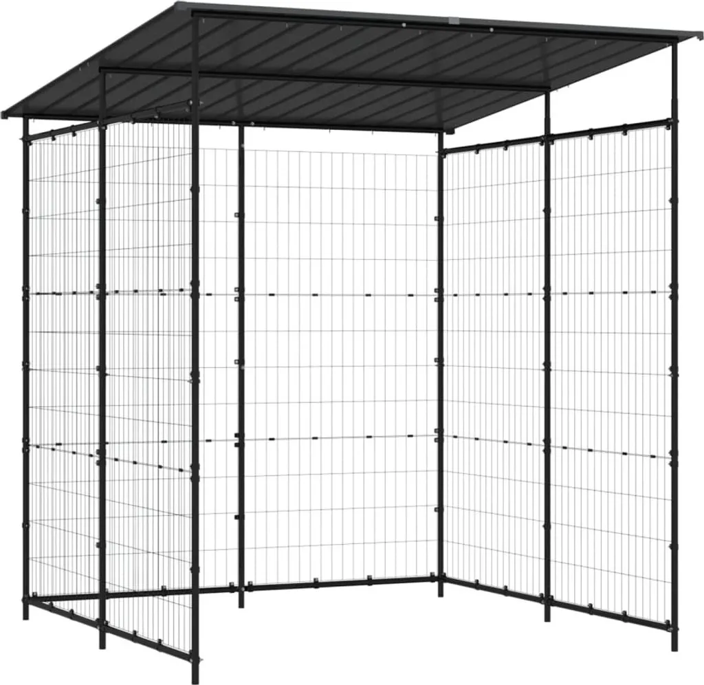 Abri vélos en acier noir 190x190x222 cm - Structure haute et résistante