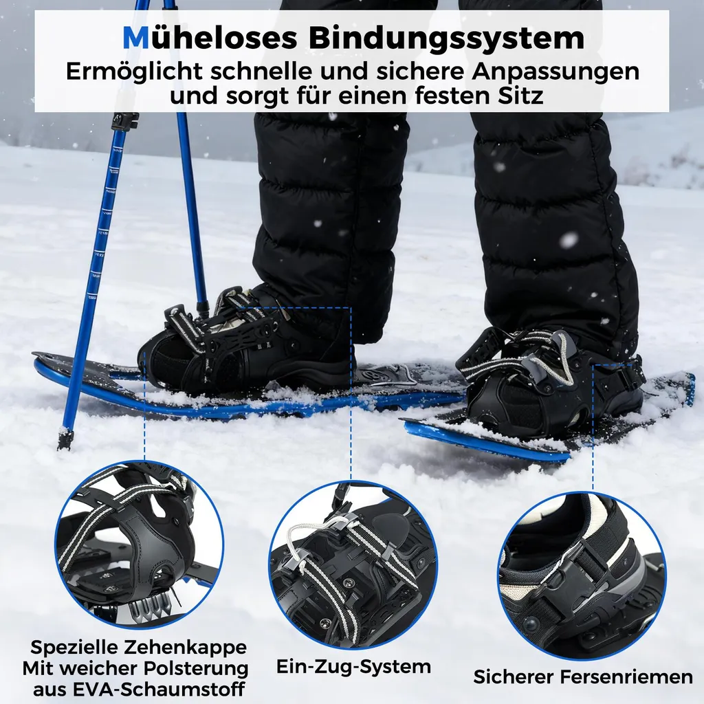 Set de Raquettes à Neige Légères et Bâtons de Trekking pour Rando - 7