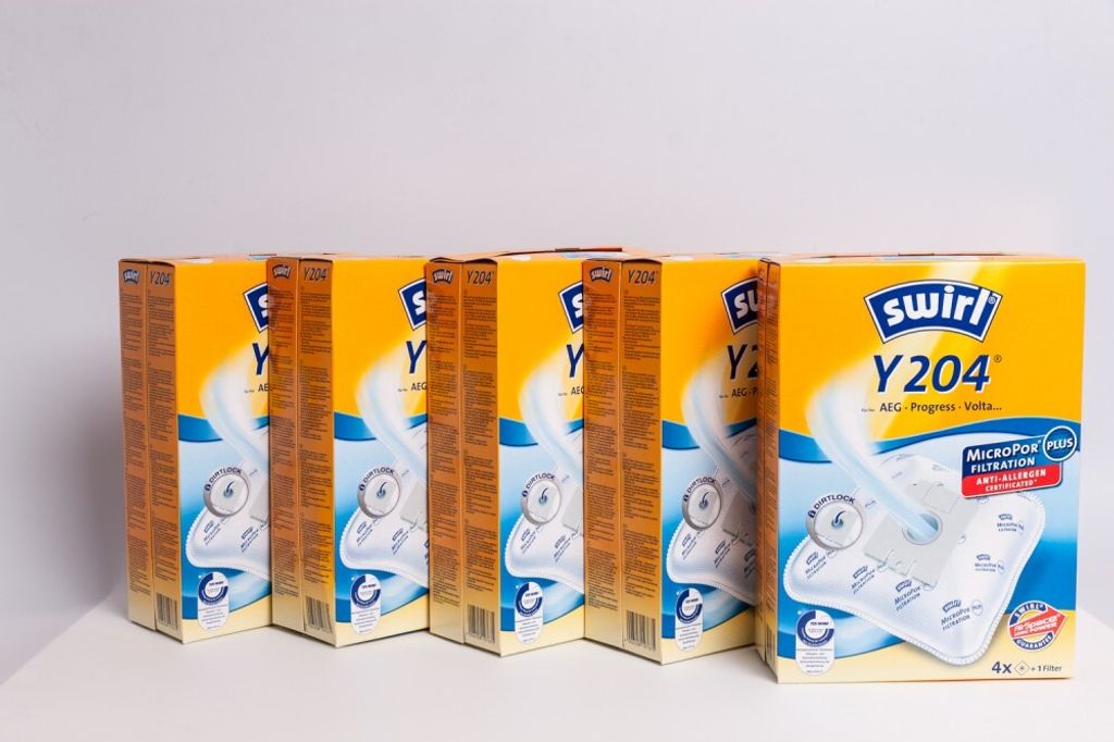 5 Pakete Swirl Staubsaugerbeutel Y204 / Y 204 MicroPor Plus AirSpace für AEG Smart Gr. 51