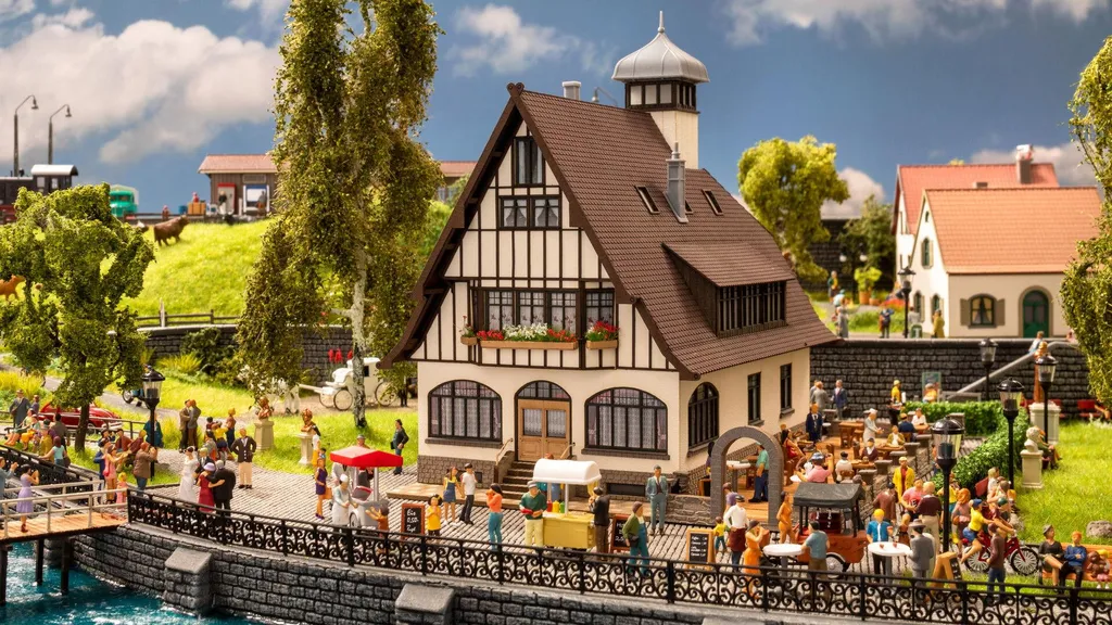 NOCH 63401 Auberge avec jardin de bière H0 - Maquette de bâtiment