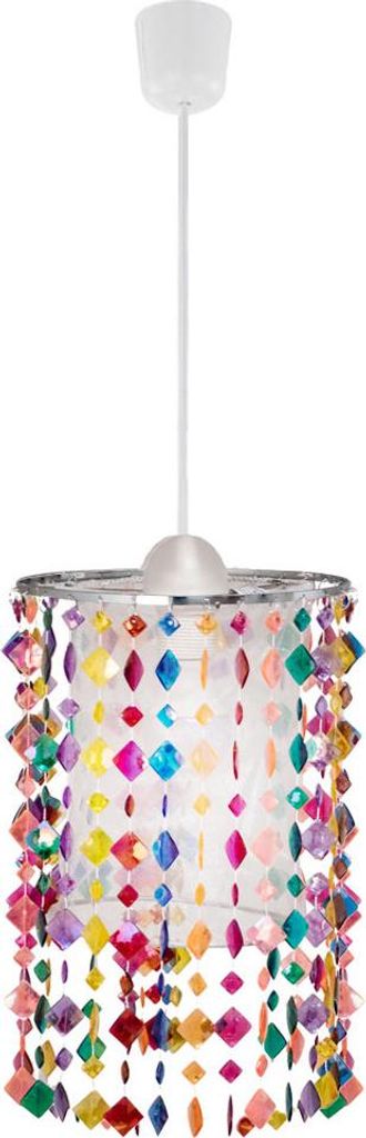 Hängeleuchte, Kristalle, bunt, Durchmesser 22,5 cm Produktbild 