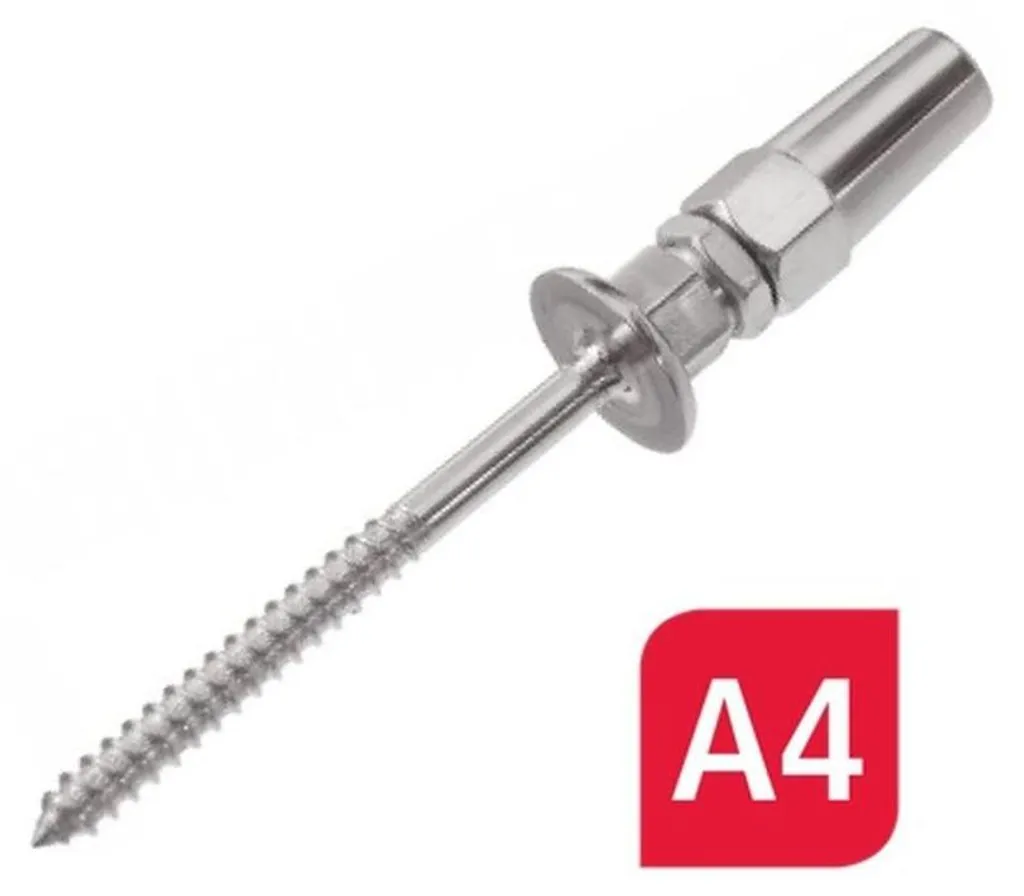 Terminaison Inox A4 M10 Anti-Corrosion pour Sertissage sans Outil