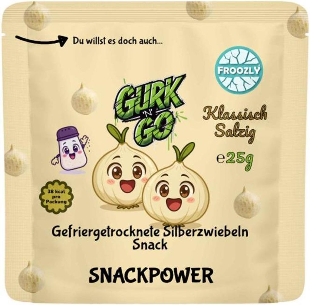 Froozly Gefriergetrocknete Silberzwiebeln Snack Klassisch Produktbild 
