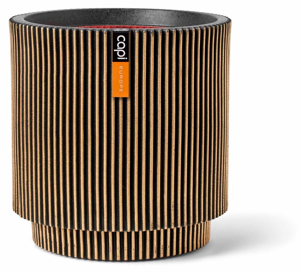 Capi Europe - Gefäß zylinder Groove NL - Gold - 41x43 - KGVGB883