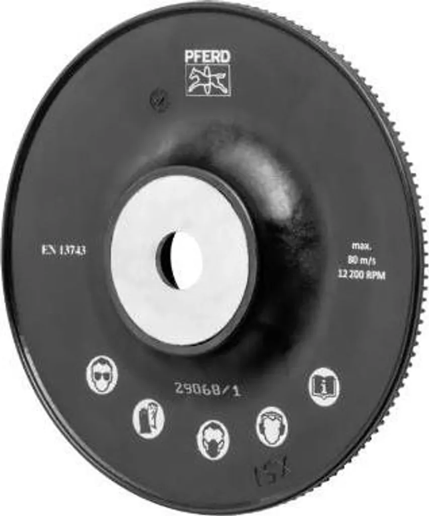 Plateau H-GT PFERD 125mm M14 haute résistance avec écrou de serrage