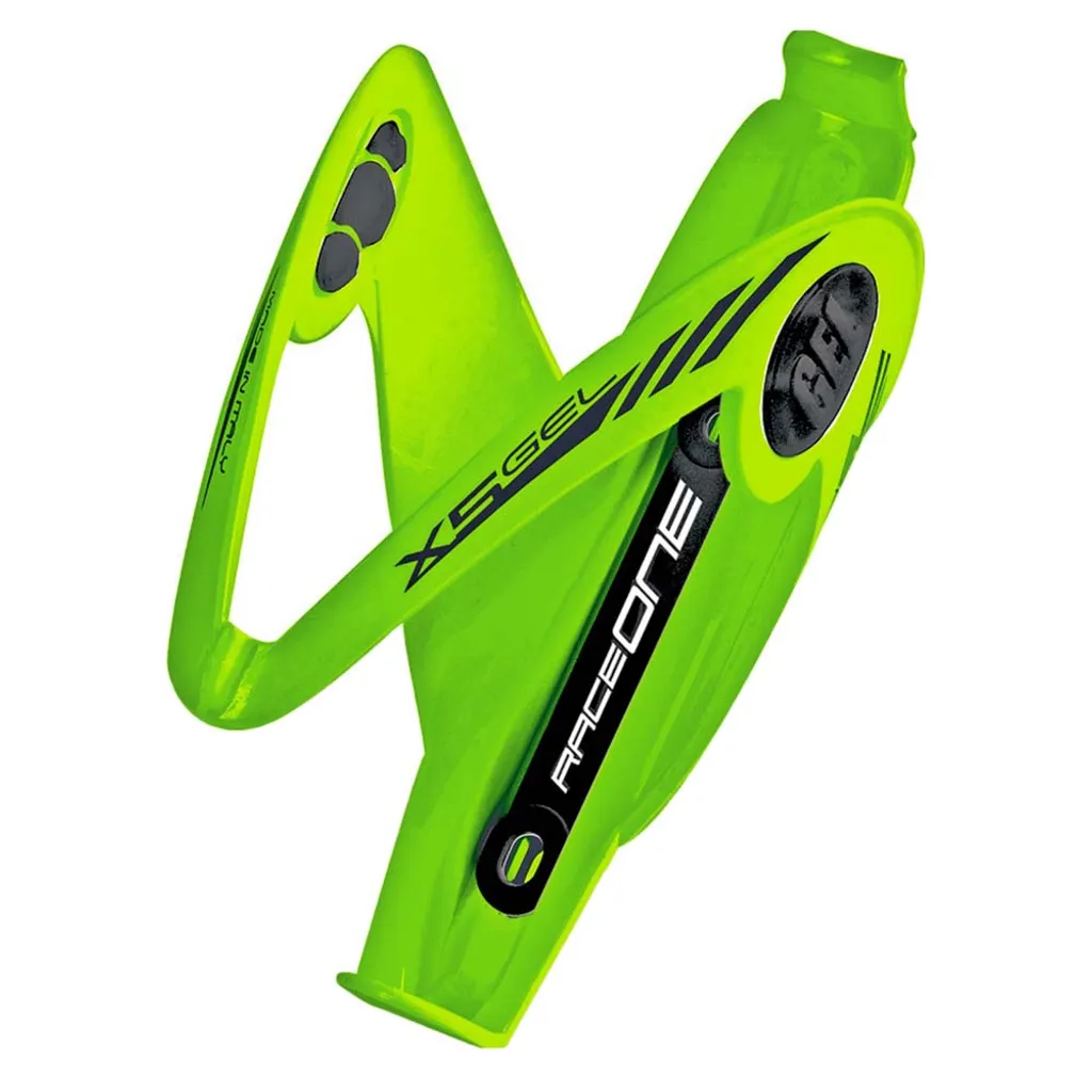 Porte-Gourde Race One X5 Gel avec Insert Antidérapant Vert et Noir