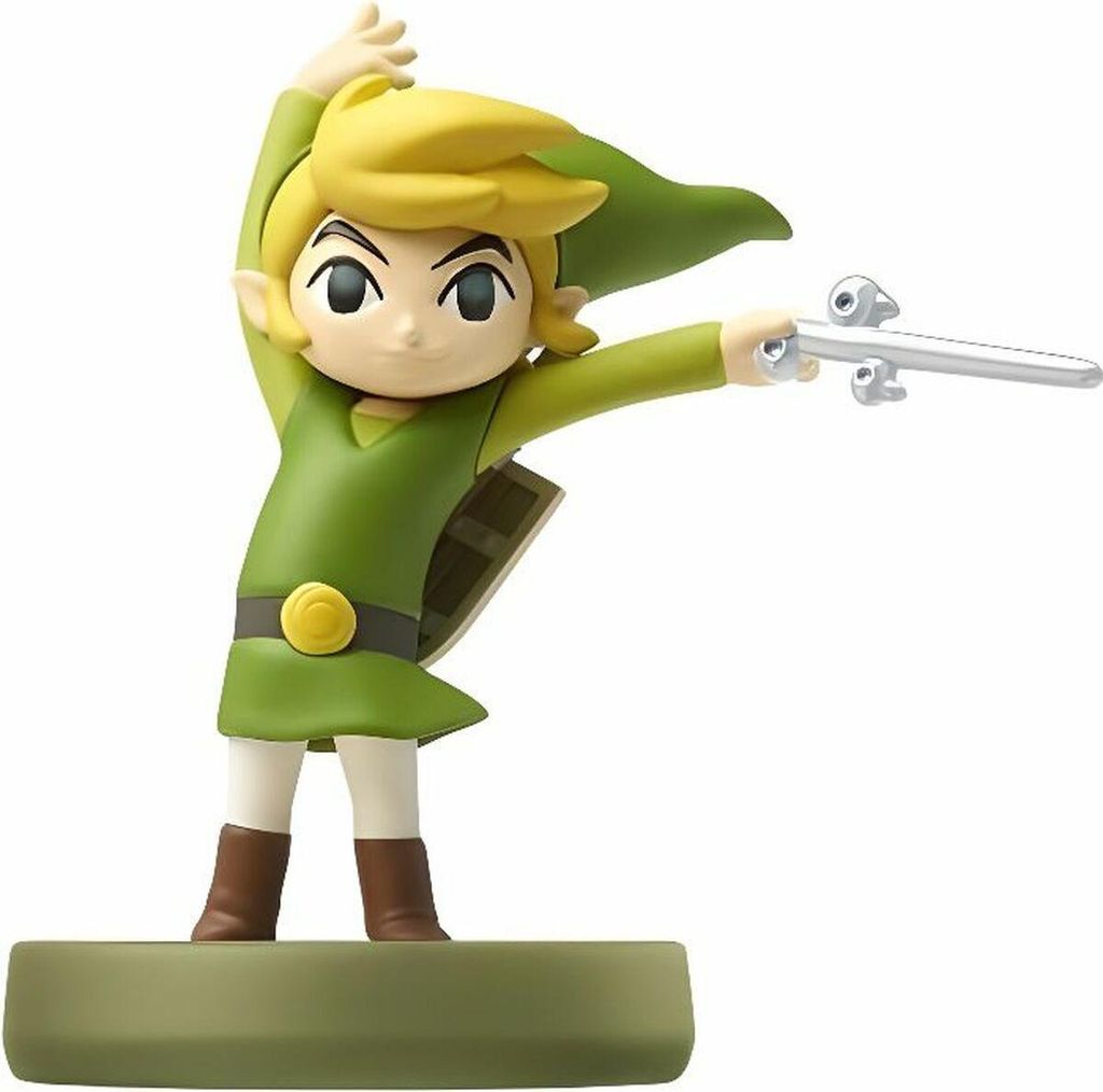A figurine of Link from The Legend of Zelda series, holding a sword.