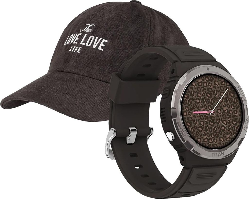 Maxcom, Smartwatch FW100 Titan Valkiria IP69 5ATM mit Cap, Leopard Braun